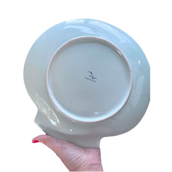 Dennis East International Mint Green Scallop Shell Beach Chip & Dip Tray Party - Picture 6 of 7